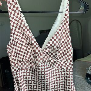 Abercrombie & Fitch Red and White Mini Dress